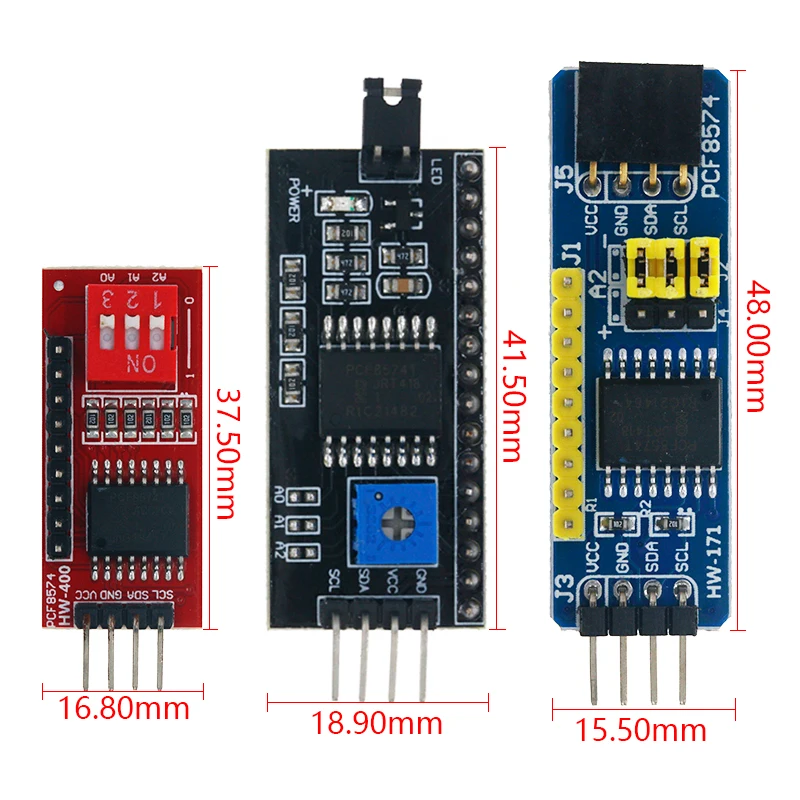 Placa de expansión PCF8574 IO, expansor de E/S, módulo de desarrollo de evaluación de I2C-Bus