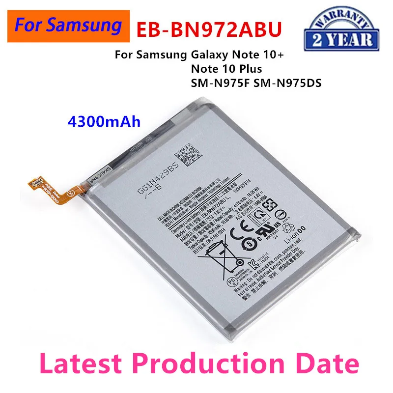 Совершенно новая версия, 4300 мАч, аккумулятор для Samsung Galaxy Note 10 + Note 10 Plus, EB-BN972ABU, батареи для телефона