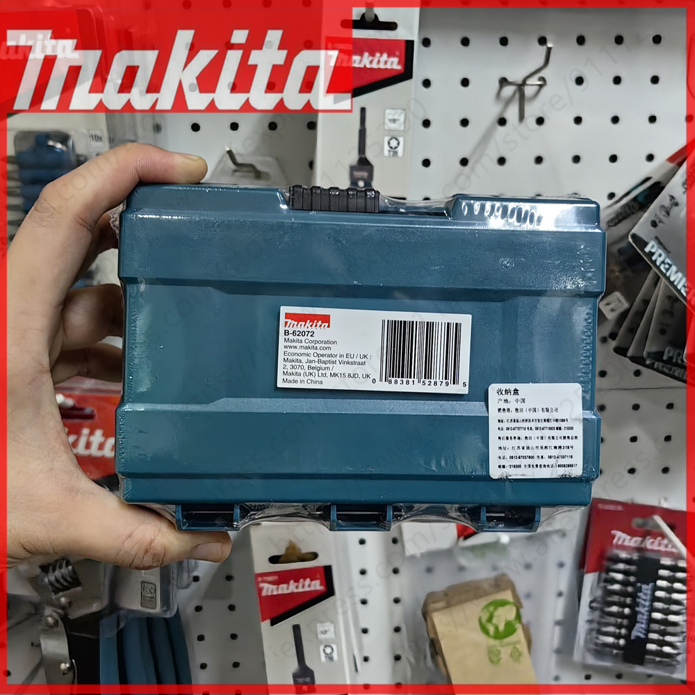 Makita original moldagem por injeção peças caixa de armazenamento ferramentas de ferragem parafuso doméstico componente eletrônico broca caixa anti-queda