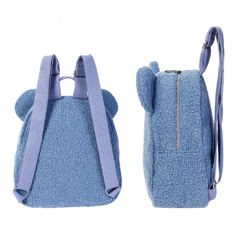 Zaino con orso di peluche Borsa da viaggio dolce da donna Zaino simpatico cartone animato Borsa regalo Zaino per orecchie da orso piccolo per il tempo libero alla moda