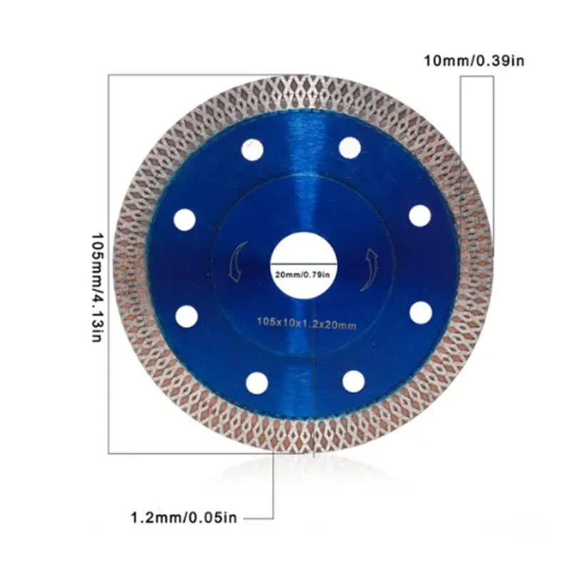 1 Pc Diamant Zaagblad Voor Porseleinen Tegel Keramische Graniet Marmer Power Tools Doorslijpschijf Messen Voor Haakse Slijper 105 115 125 Mm