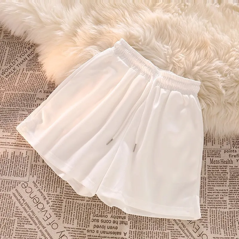 Short décontracté, short de maison à jambes larges, version coréenne d'été pour femmes, pantalon de survêtement ample et fin, taille haute, cool et décontracté