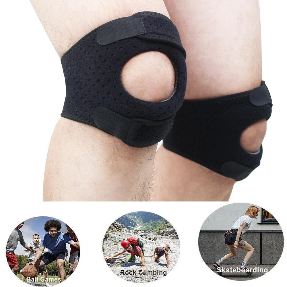 1Pcs Patella Knee Brace, Adjustable Neoprene Stabilizer for Meniscus Tear, Tendonitis, MCL, ACL,Tendon Support Strap for Running
