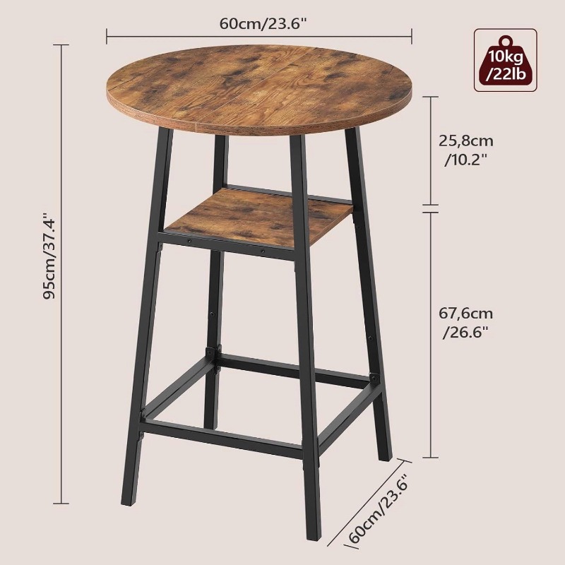 Mesa de centro redonda de estilo industrial de hierro, muebles de mesa de comedor de bar de alta gama para el hogar, modernos y sencillos, de lujo