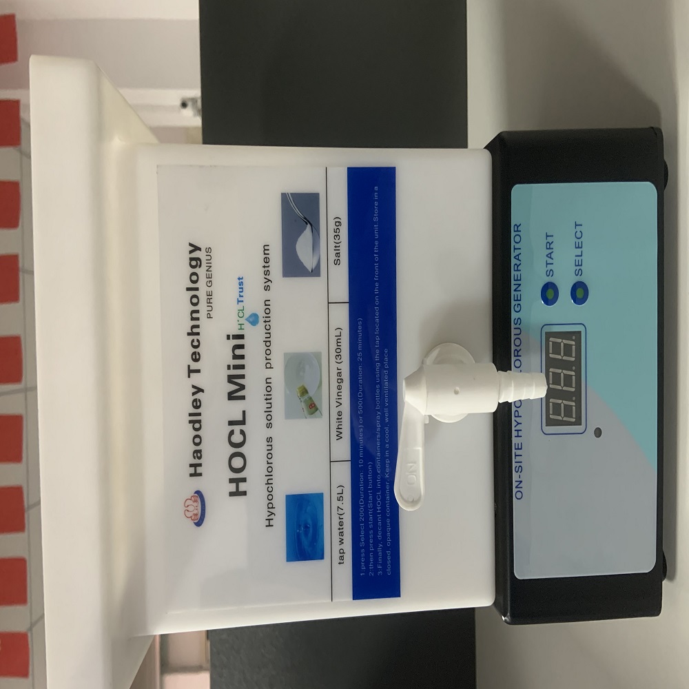 Mini Hypochloorzuur Generator Apparatuur pH 5.5-6.5 200ppm/500PPM/1000PPM HOCL