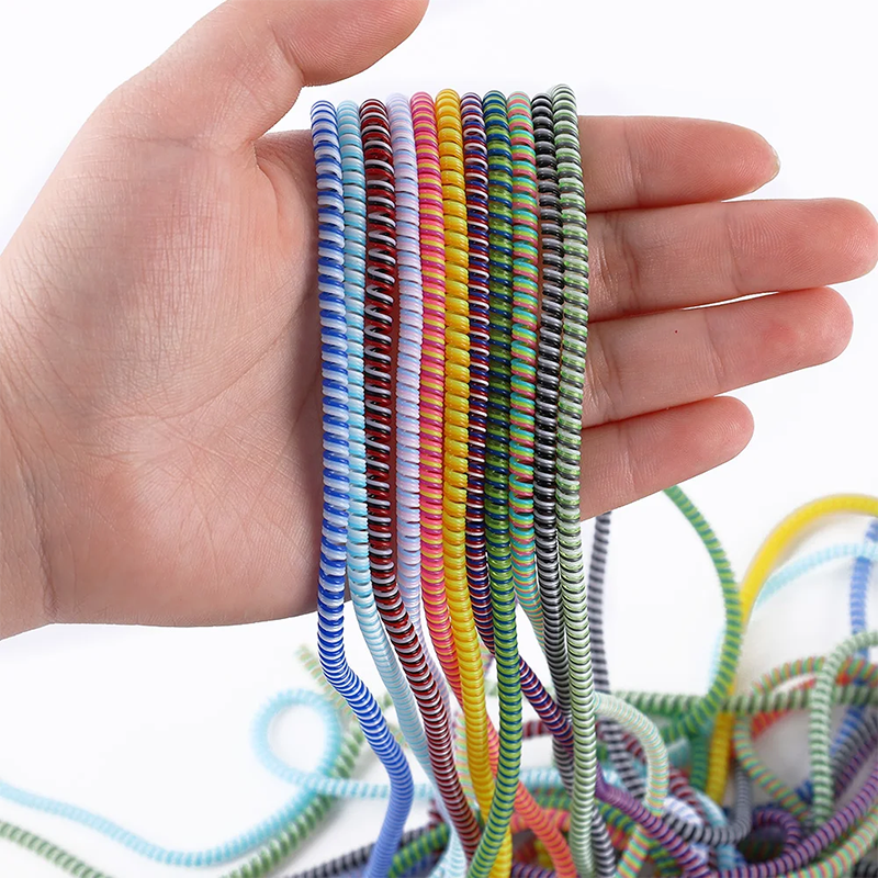 1,4 m Farbe telefon Draht Schnur Seil Protecto Anti-brechen frühling schutz seil für USB Ladekabel kopfhörer Daten spuler