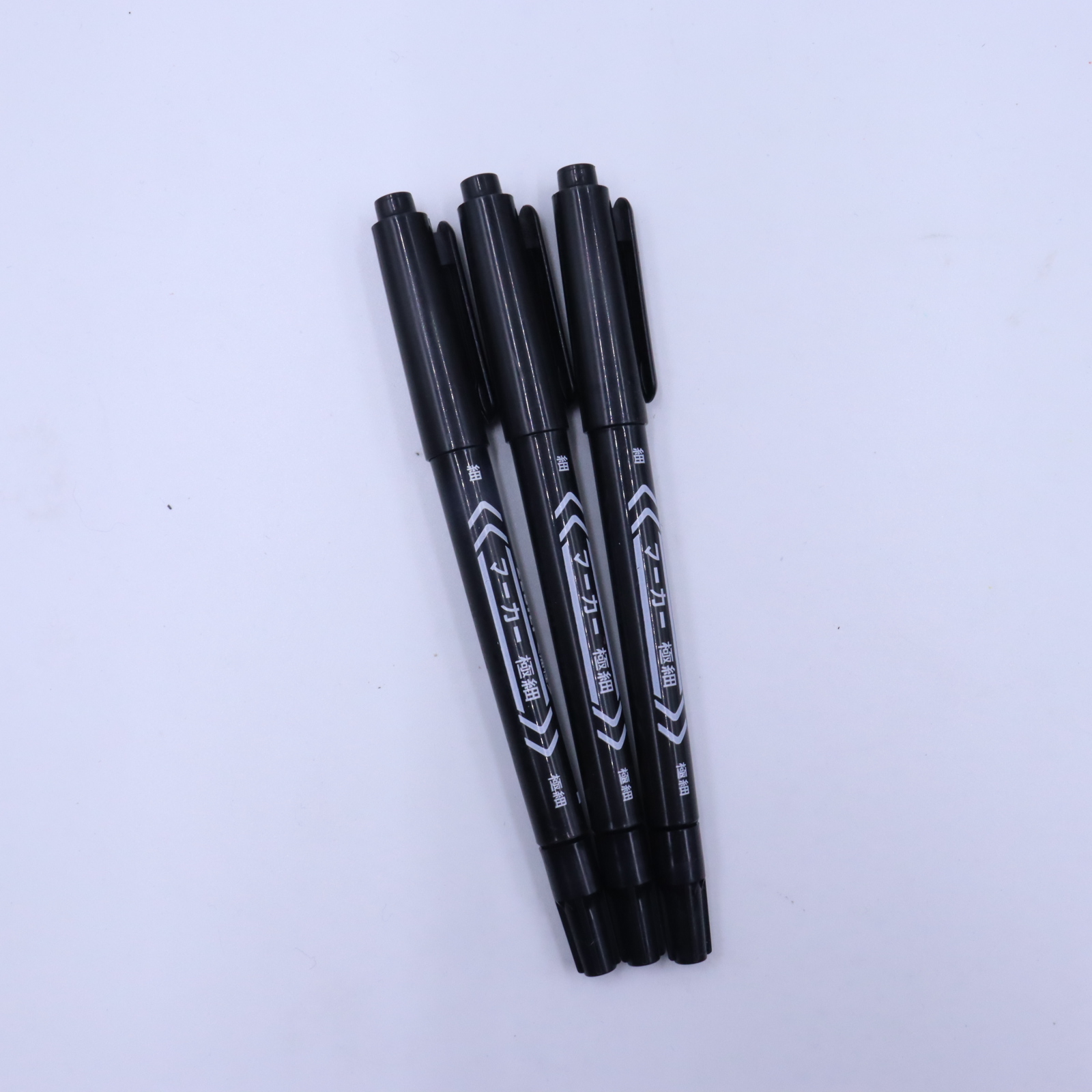 Маркер Перманентный с двойным наконечником, водостойкий, черный, синий, красный, 0,5 мм, 1 мм, 3 шт./компл.