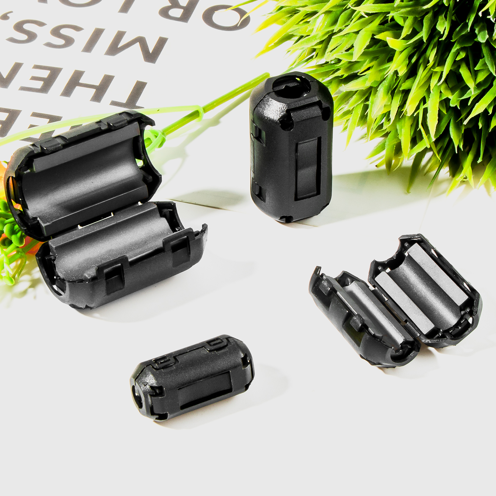 10 Stück Clip-On Noise Filter, Rit Core Choke Ring RFI EMI Noise Suppressor Kabel Clip