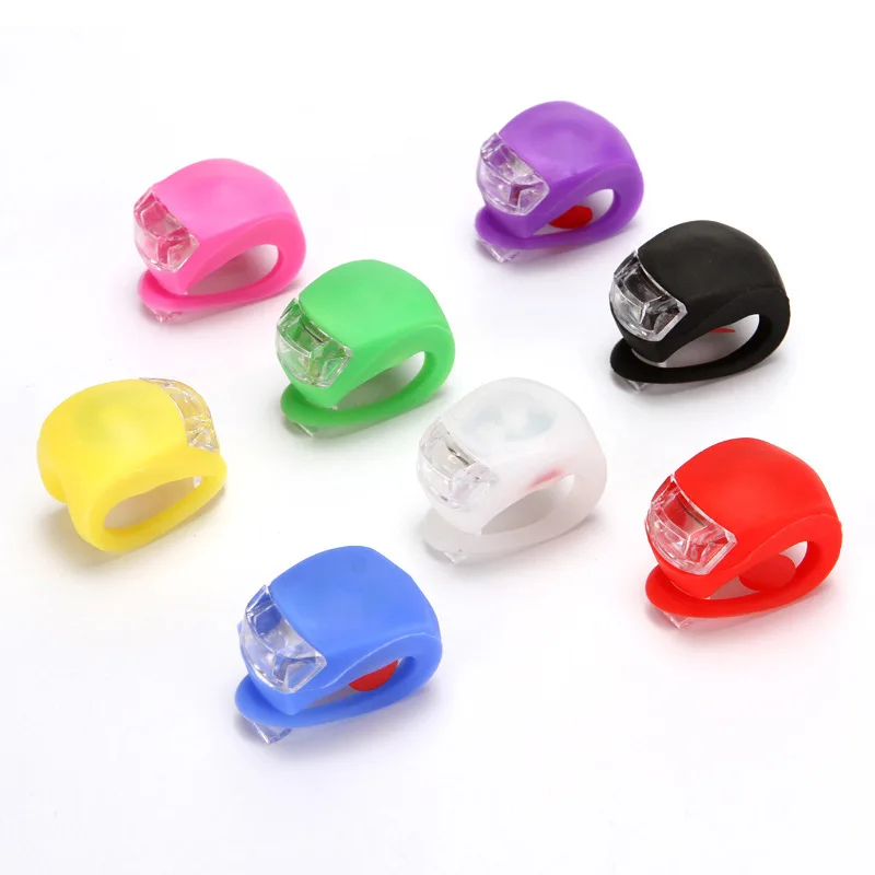 Luz de bicicleta de silicona, lámpara frontal, linterna impermeable para bicicleta, linterna LED, luz trasera para triangulación de envíos