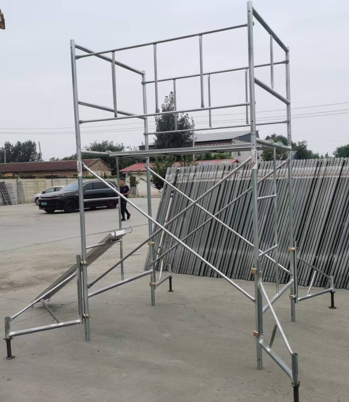 Andamio industrial de acero con marco en H para construcción de edificios Andamio de construcción al aire libre con precio abordable para