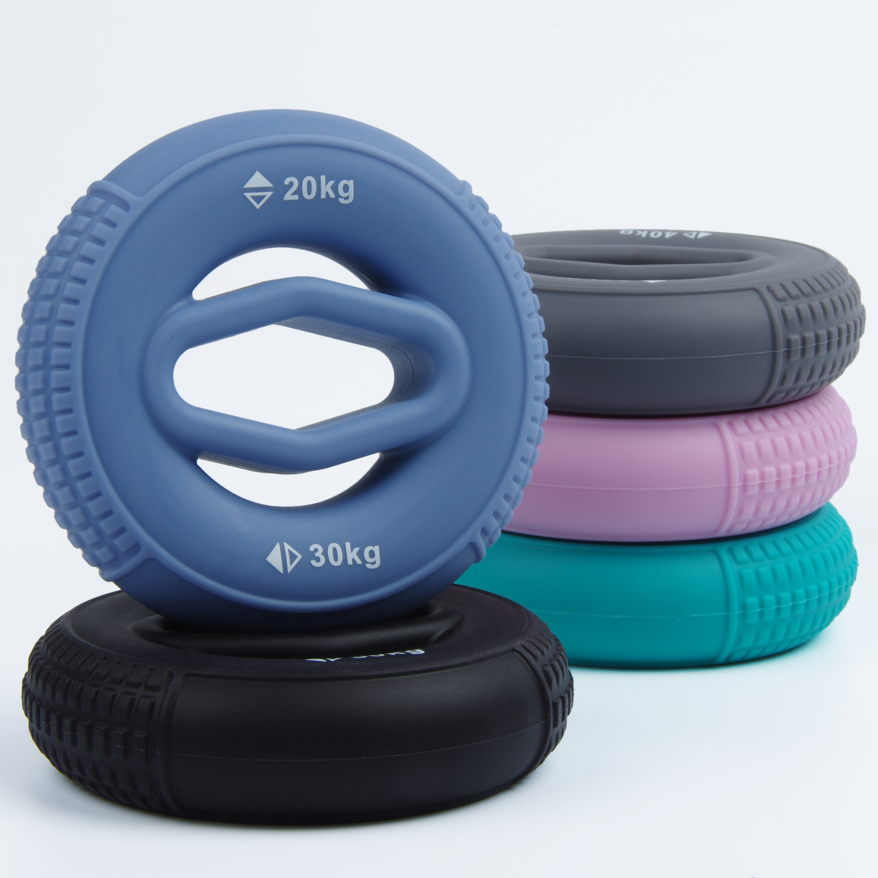 ハンドグリップ強化剤ハンドフィンガーエクササイザー前腕リングハンドエクササイザーシリコンスクイーザーグリッパー指物理用 24BD