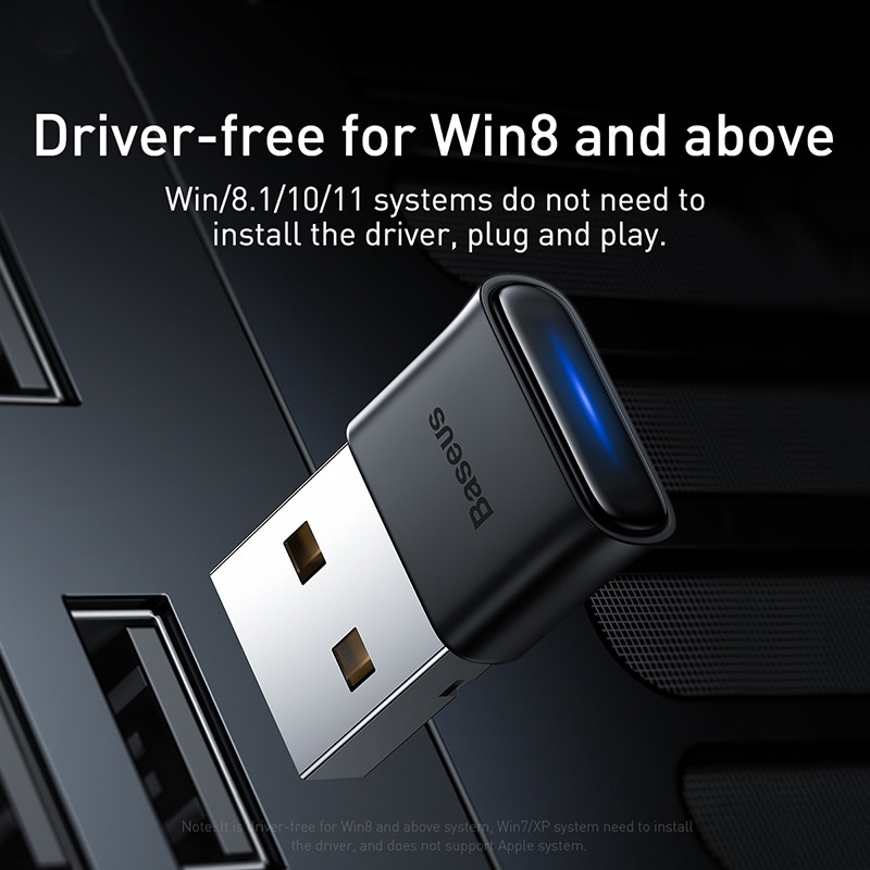 Baseus USB Bluetooth Adapter Bluetooth 5,3 Musik Audio Receiver Sender Für PC Lautsprecher Laptop Drahtlose Maus USB Sender