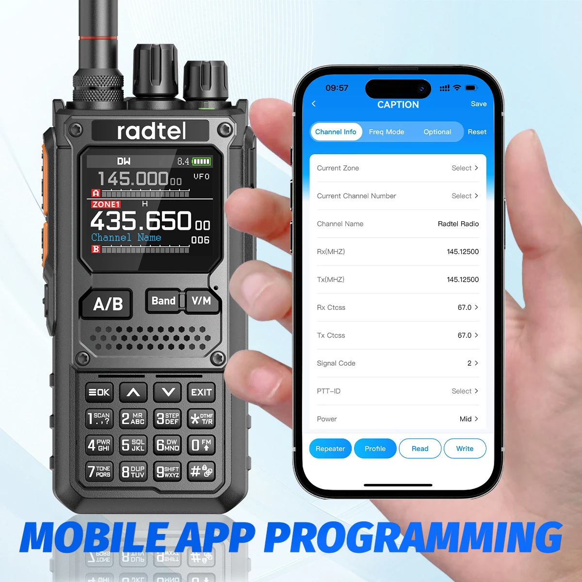 Radtel RT-920 10W Walkie Talkie Long Range SW MW LW AM SSB CB Empfang Drahtlose Bluetooth Telefon Programmierung Amateurfunk HF NOAA