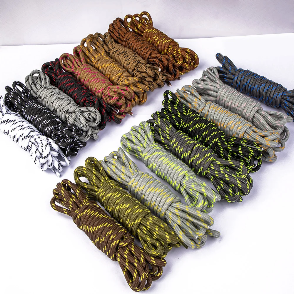 1 par de cordones redondos con puntos de flores, cordones sólidos, cordones de poliéster, zapatos deportivos a juego, herramientas, botas Martin, cordones para zapatos de senderismo