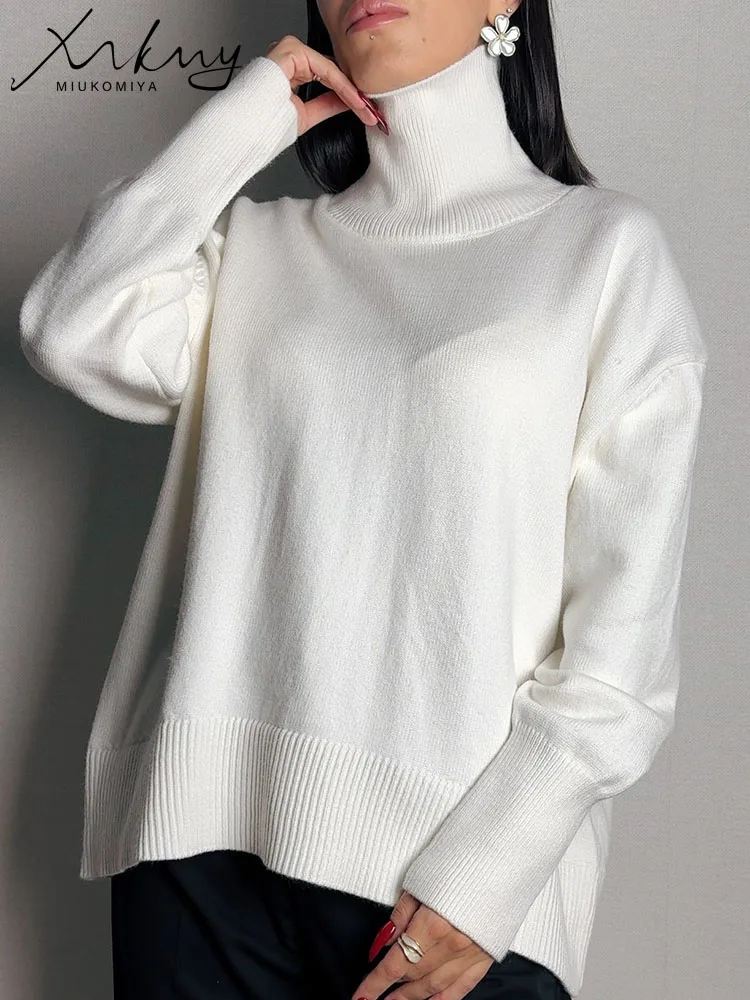 กาแฟฤดูหนาวเสื้อกันหนาวผู้หญิง Oversize คอเต่า WARM Pullovers หนาเสื้อกันหนาวคริสต์มาสสําหรับผู้หญิงขนาดใหญ่เสื้อกันหนาวและจัมเปอร์