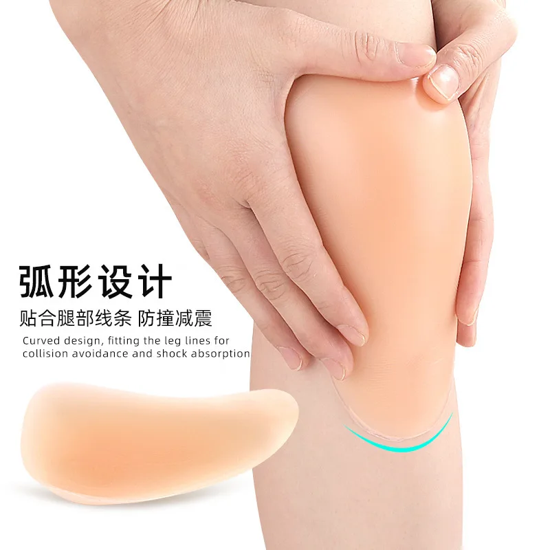 Anti-DROP Pad ซิลิโคนบาสเกตบอลอุปกรณ์ป้องกันกีฬาซิลิโคนสเก็ตลีลาเข่า Tibia เล่นสกีสเก็ตสวมใส่เข่า Pads