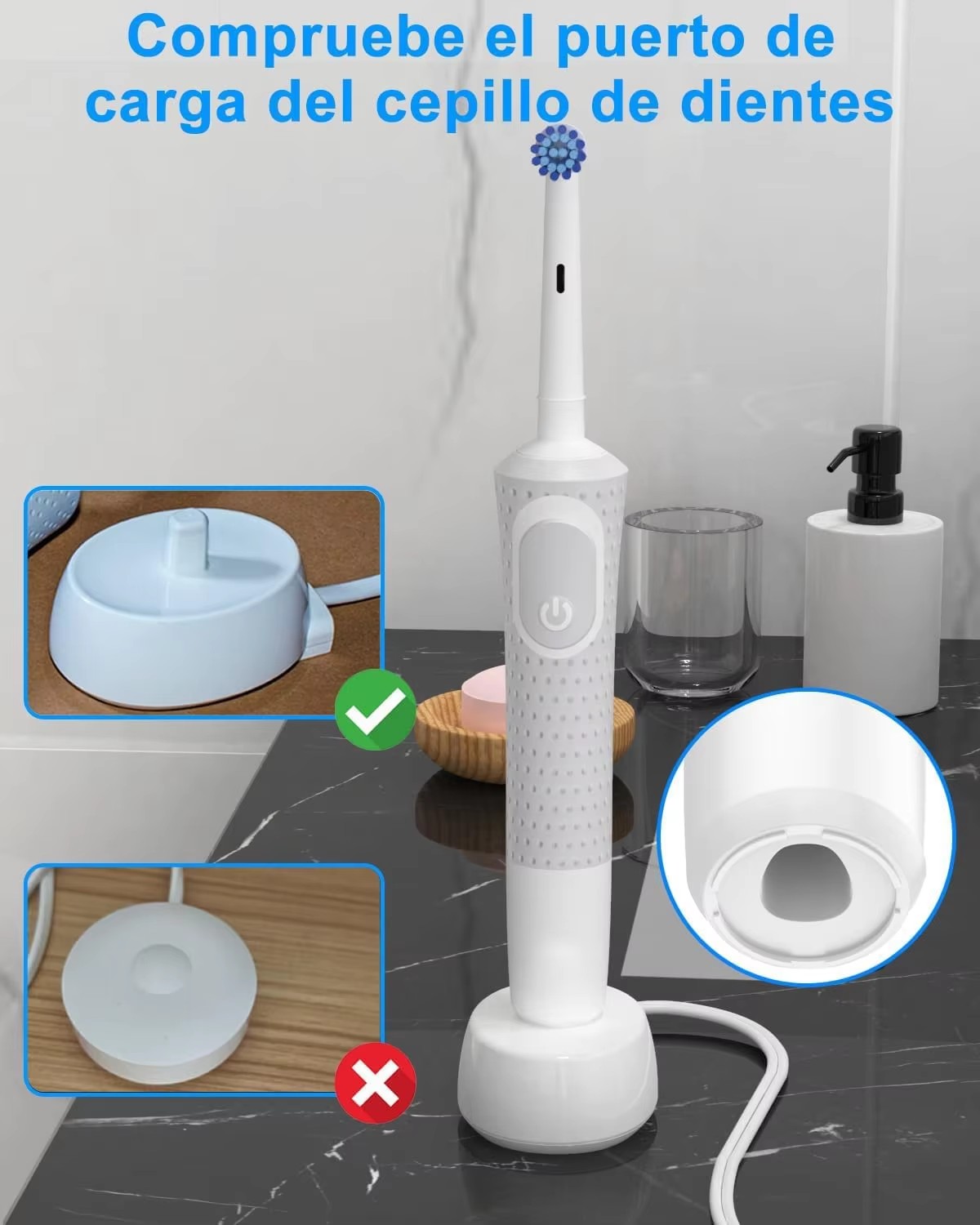 KVIFO Charger Base Fit for Oral B Electric Toothbrush iO Series 3 4 5 6 1000/3000/5000/7000 Waterproof Inductive Charging Base