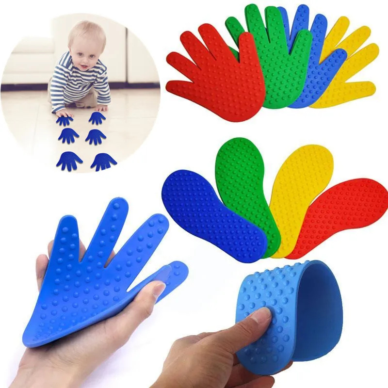 Crianças saltar mão pés sensorial jogar brinquedo brinquedos educativos para crianças ao ar livre indoor rastejando atividade jardim de infância esporte jogo prop