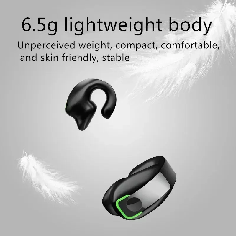 GD28 Knochenleitung TWS Kopfhörer Bluetooth V5.3 Ohrclip Leichtes Business Sport Game Headset mit Mikrofon Rauschunterdrückung