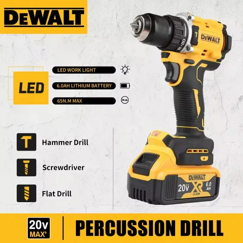 DeWalt DCD805 20V Brushless Slot Wrench, Compact Drill or Tools Driver Battery Impact Wrench, Power Tool