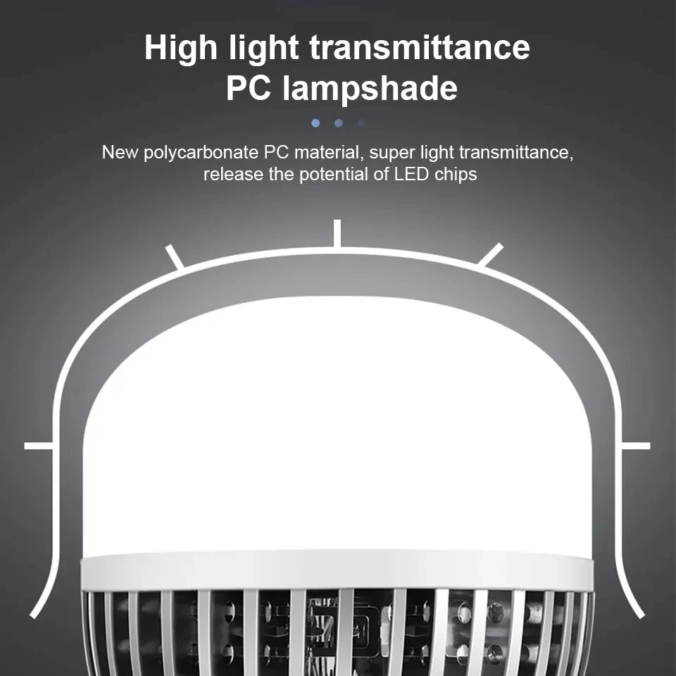 100W E27 หลอดไฟ LED 220V สว่างเป็นพิเศษขนาดใหญ่ขนาด 11x20 ซม.ประหยัดพลังงานโคมไฟสำหรับบ้านโรงรถโกดังสำนักงานโคมไฟ