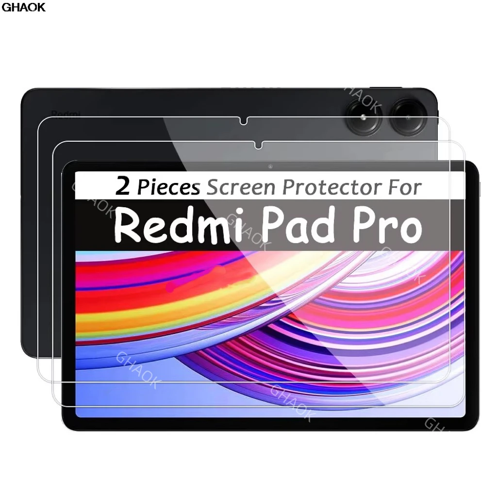 2 шт. HD защитная пленка для экрана из закаленного стекла для Xiaomi Redmi Pad Pro 2024, 12,1-дюймовая пленка для планшета без пузырьков