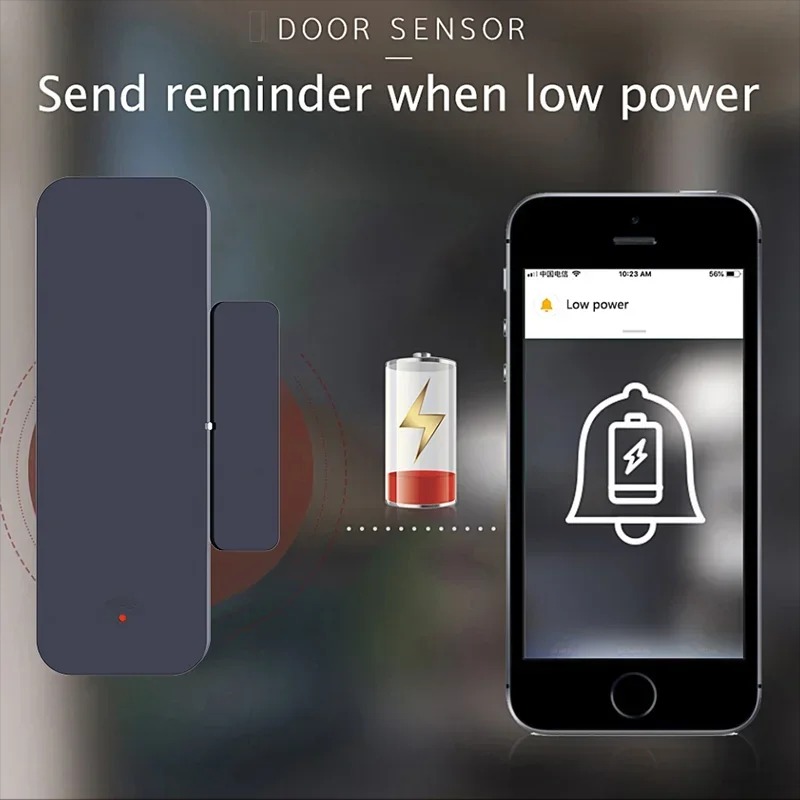 Zigbee Wifi Door Window Entry Sensor Security Burglar Magnetic Alarm Smart Life Compatible with Alexa Google Home Tuya