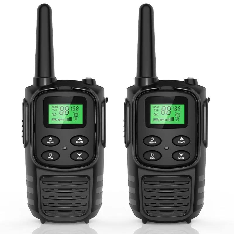 2 uds Mini Walkie Talkie portátil Radio bidireccional conjunto de transceptor UHF walkie-talkies Radio Walkie Talkies para niños y adultos
