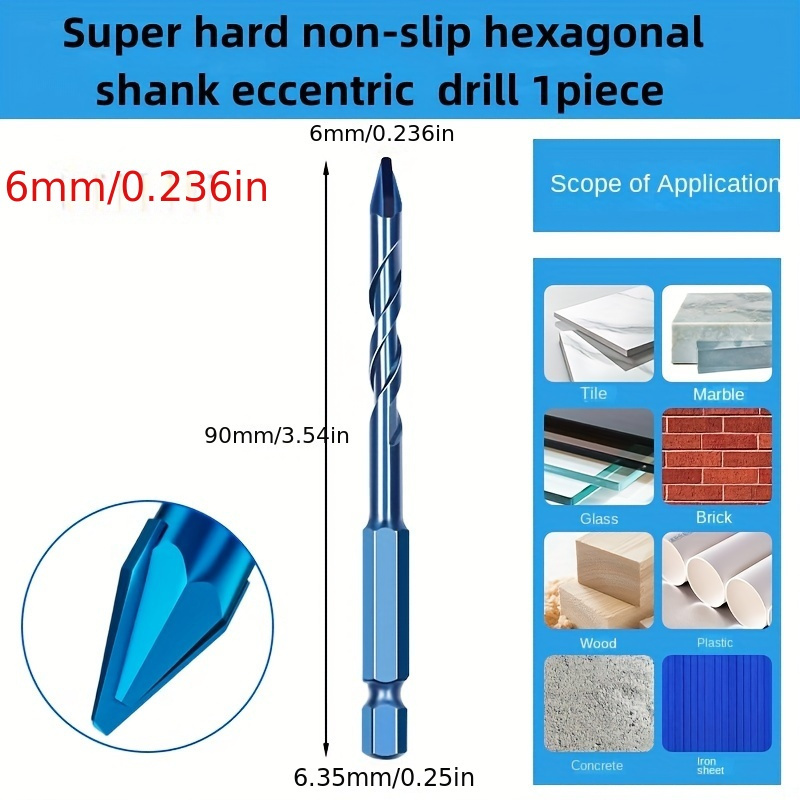 10 ชิ้นประหลาดเจาะชุด Bit สําหรับแก้วกระเบื้องเซรามิคผนังเจาะคอนกรีตเครื่องมือ 6 มิลลิเมตรเจาะชุดเครื่องมือ Bit