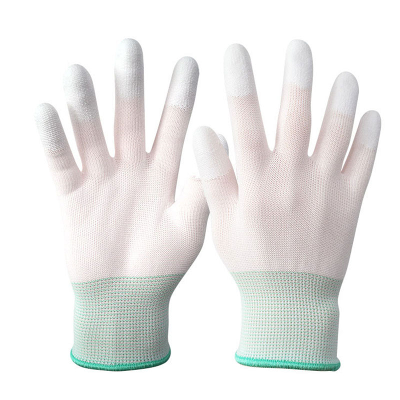 1/5/10 pair Antistatic Gloves Anti Static ESD Electronic Working Gloves pu coated palm coated finger PC Antiskid for Garden