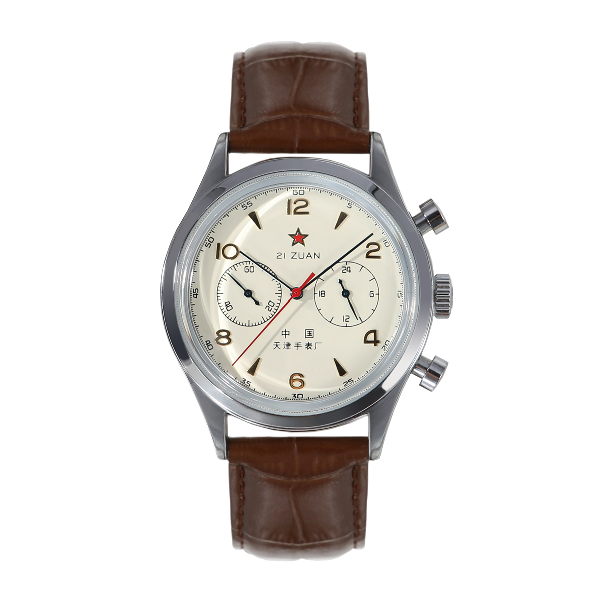 Relojes para hombre 1963 reloj piloto 42 mm cronógrafo de cuarzo retro resistente al agua