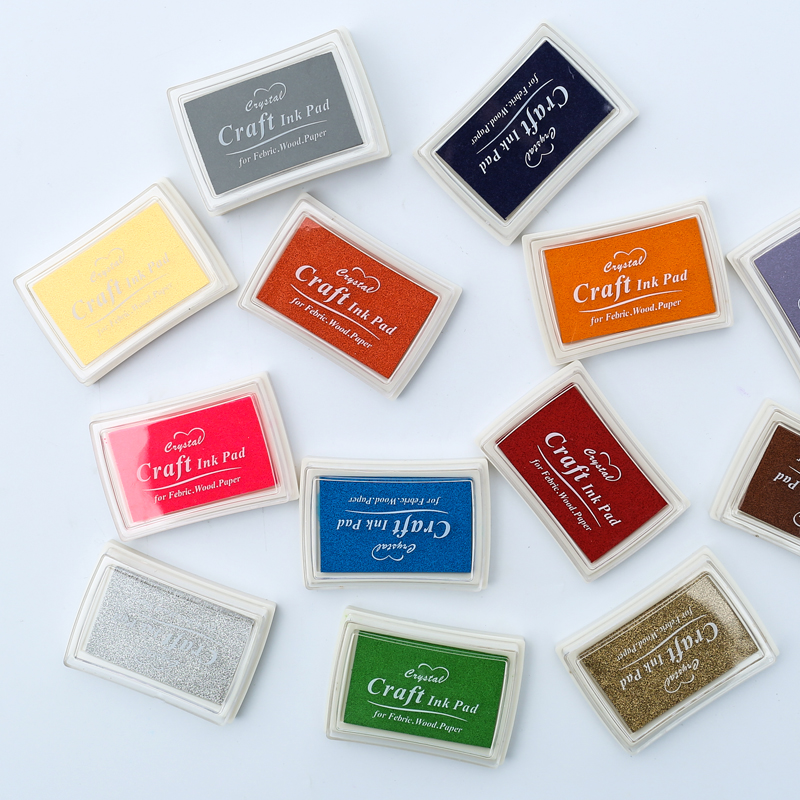 1ชิ้น15สีแผ่นหมึกขนาดใหญ่น้ำมันกระดาษสมุดแพลนเนอร์แสตมป์ซิลิโคนไดอารี่บัตรไม้กระดาษของขวัญงานฝีมือ