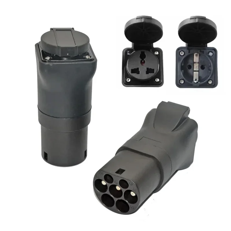 470Ω V2L Type2 Descarregador de carro elétrico EV Adaptador fêmea para Schuko / 220V Soquete universal para MGZS MG4 MG5 Marvel R