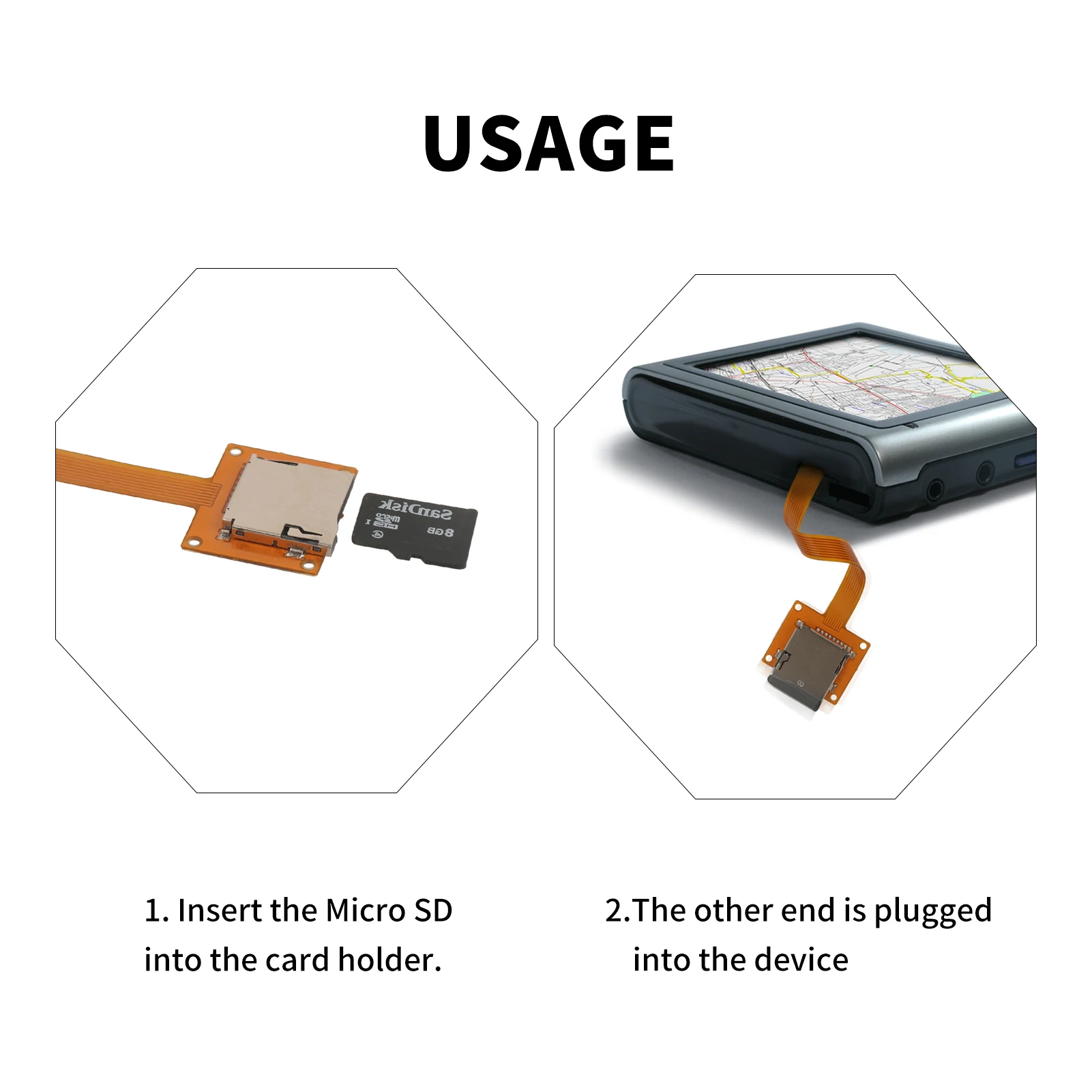 Micro SD Card Extension Cable TF Card Adapter with Screw Holes Micro SD Card External Card Holder Prevents Holder Wear and Tear