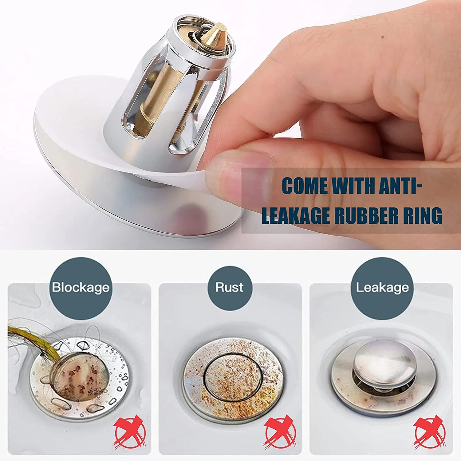 99% Universal ทองเหลือง Pop-Up BOUNCE Core อ่างล้างหน้าท่อระบายน้ํากรองผม Catcher SINK กรองอ่างอาบน้ํา Bath Plug ห้องน้ําเครื่องมือ