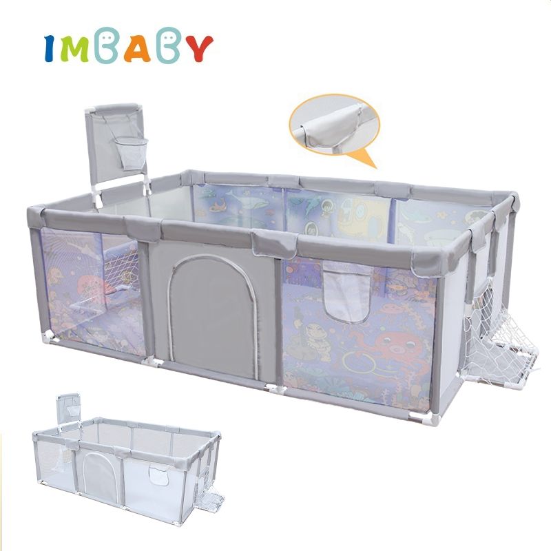 IMBABY ベビーベビーサークル 漫画ベビーコラリートス 保護角度ベビーサークル付き 子供用 屋内ゲームパーク 赤ちゃんの遊び場用