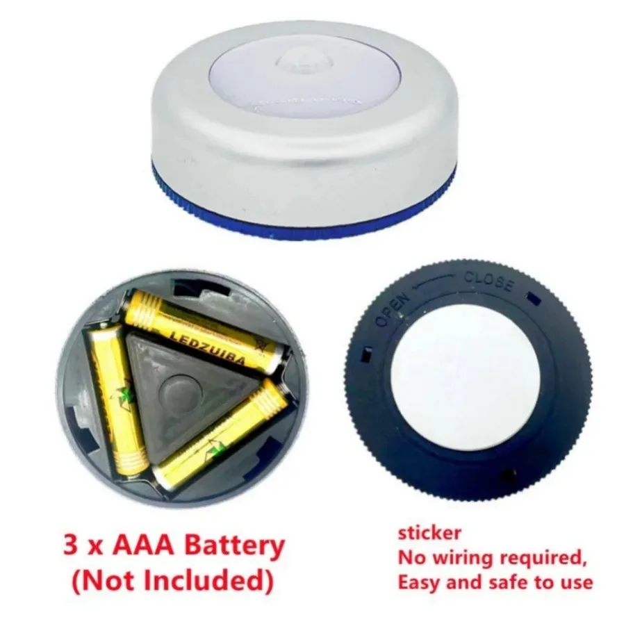 Inducción del cuerpo humano 6LED luz nocturna LED Sensor de movimiento PIR Detector inalámbrico luz automática encendido/apagado para iluminación de cabecera del hogar