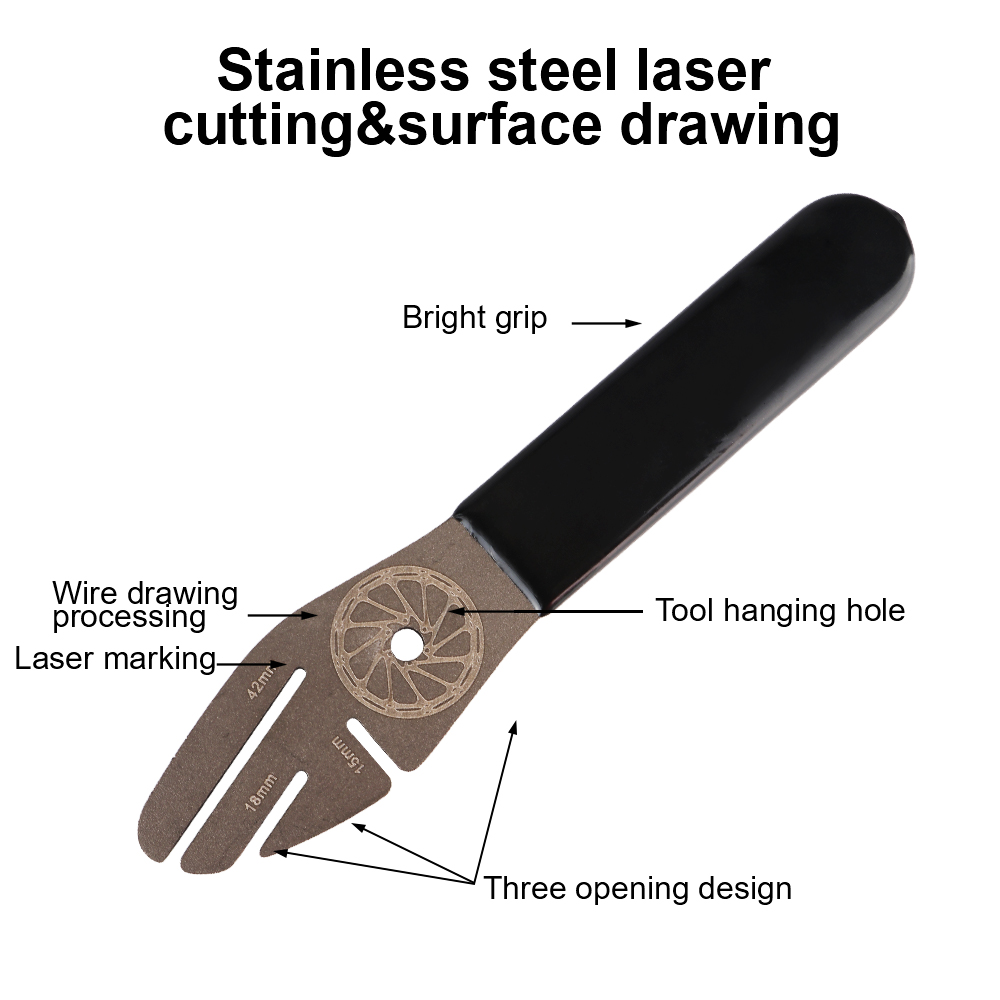 Chave de pastilha de freio de bicicleta, ferramenta de reparo de freio a disco de bicicleta de montanha e estrada, chave de correção de achatamento de disco, ferramenta de aço inoxidável