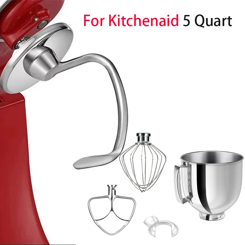 Mixer Aid Attachment Parts Accessories For Kitchenaid 5 Quart Stand Mixer K5WW Wire Whip& 5K7SDH Dough Hook&Mixer Aid Paddle
