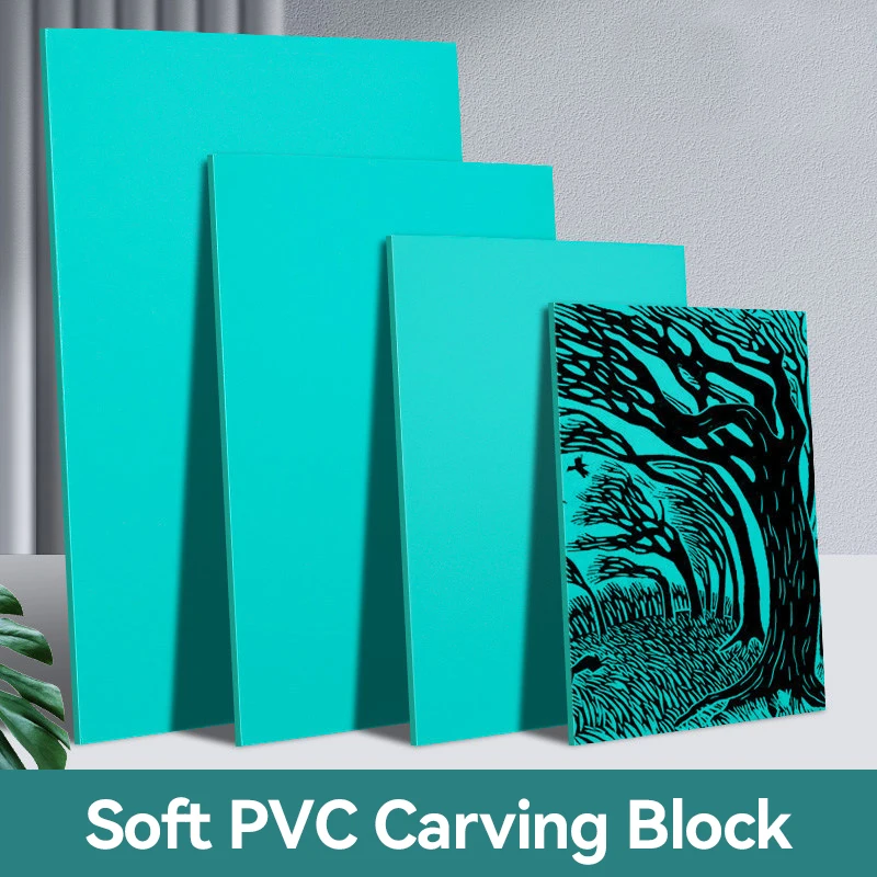 A6/A5/A4/A3 Carving Rubber Block Printmaking Stamp Blocks Soft Engraving Sheet Printing Board Plate Making Linoleum Starter Tool