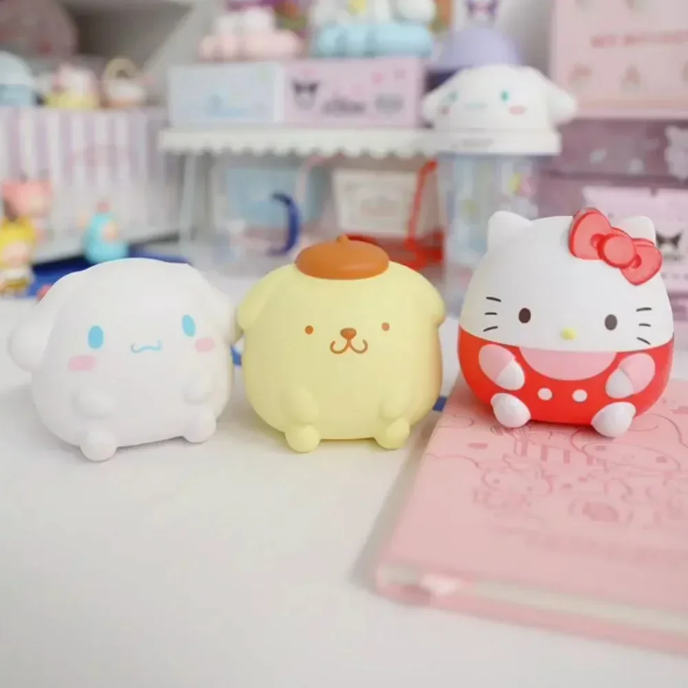 Sanrio Kawaii Melodie Decompressie Kuromi Cinnamoroll Stress Squishy Anime Cartoon kinderen Hand Pinch Speelgoed Healing Gift