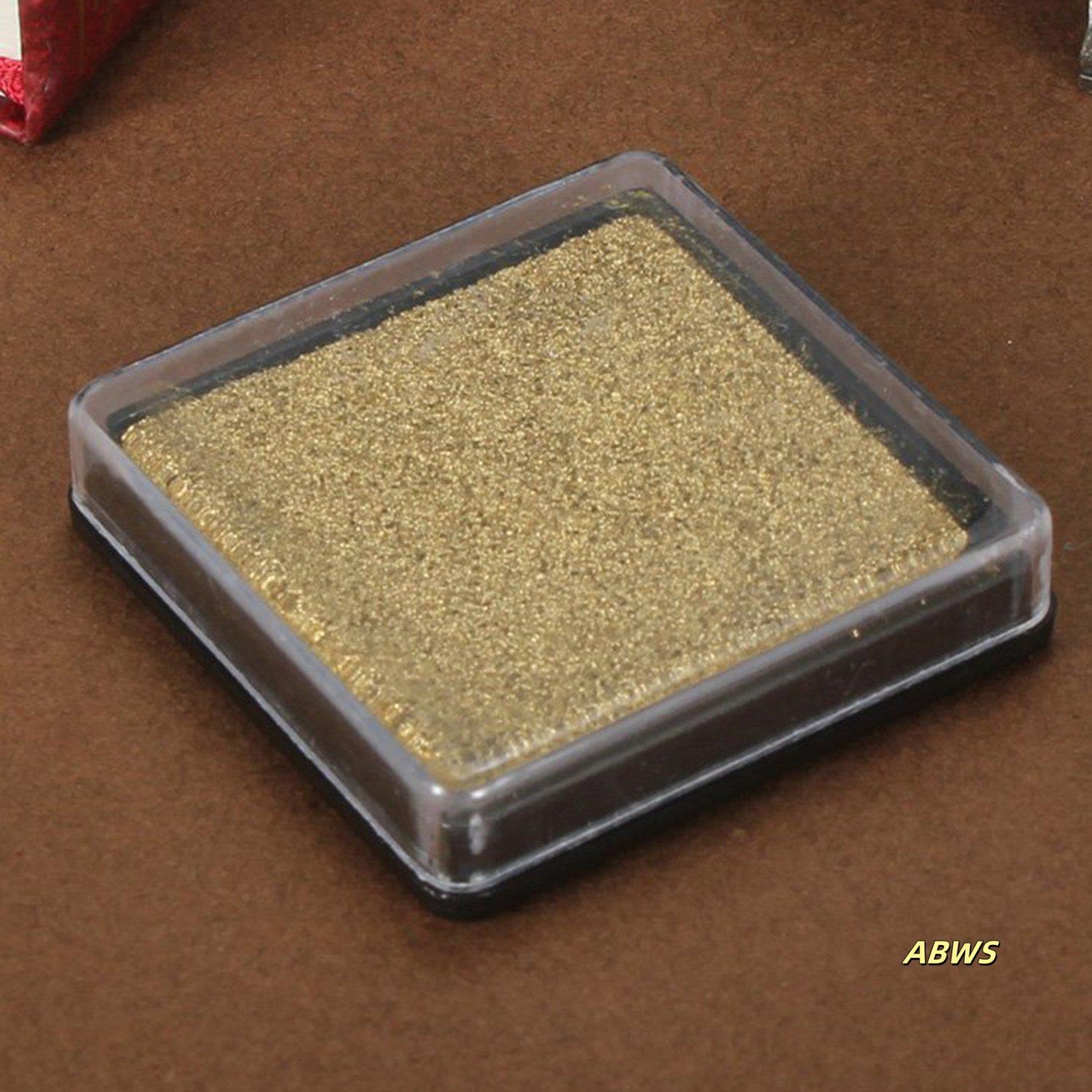 2 stuks inktkussen stempelkussen voor bruiloftsbriefdocument, goud en zilver