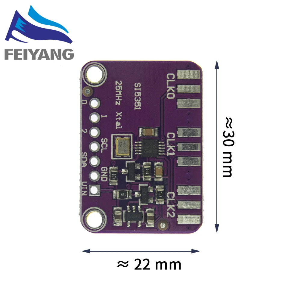 1 peça dc 3v-5v si5351a si5351 i2c gerador de relógio módulo de placa de fuga gerador de sinal relógio 8khz-160mhz para arduino