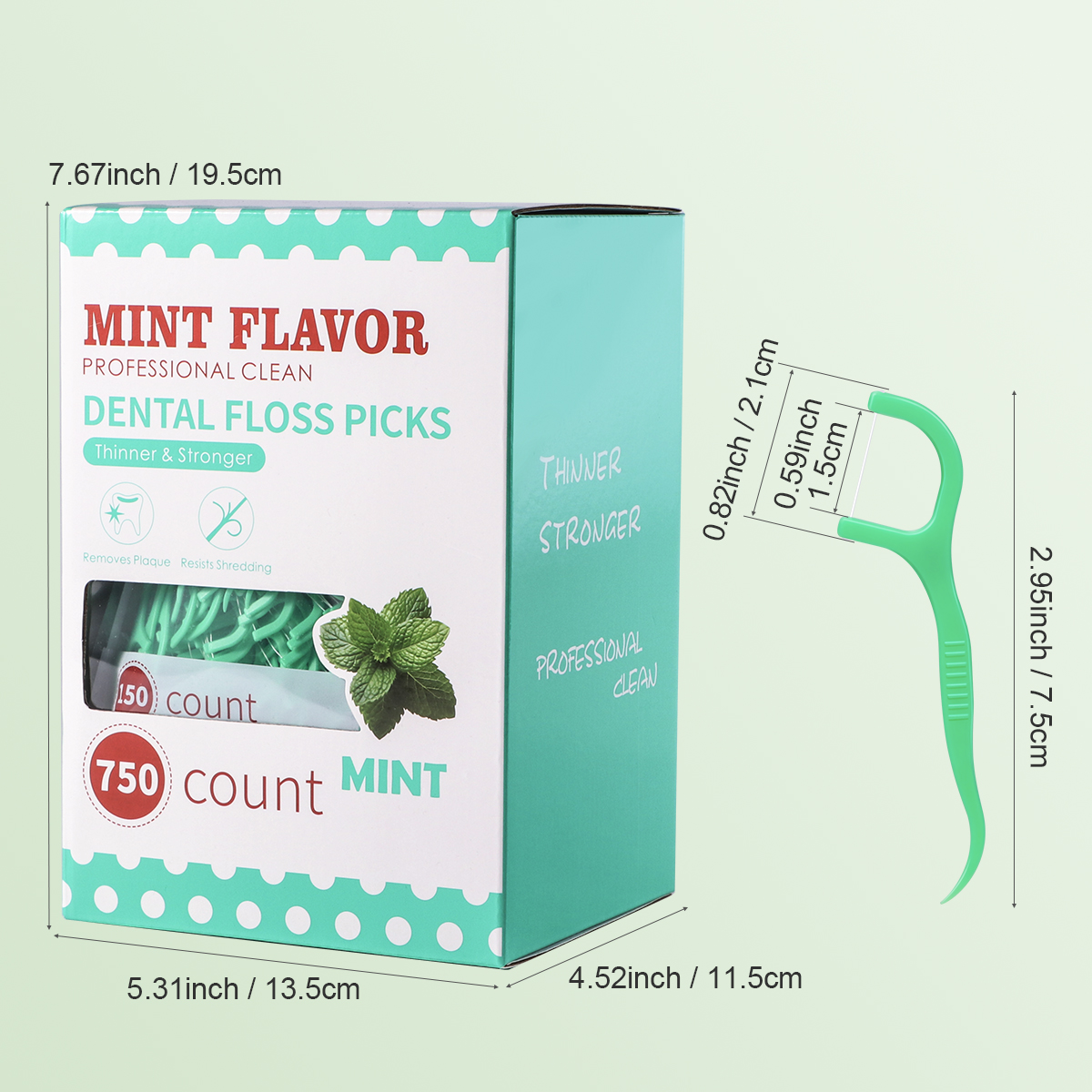 Mint dental floss stick - home portable disposable care dental floss stick - oral care - deep cleaning - interdental cleaning pr