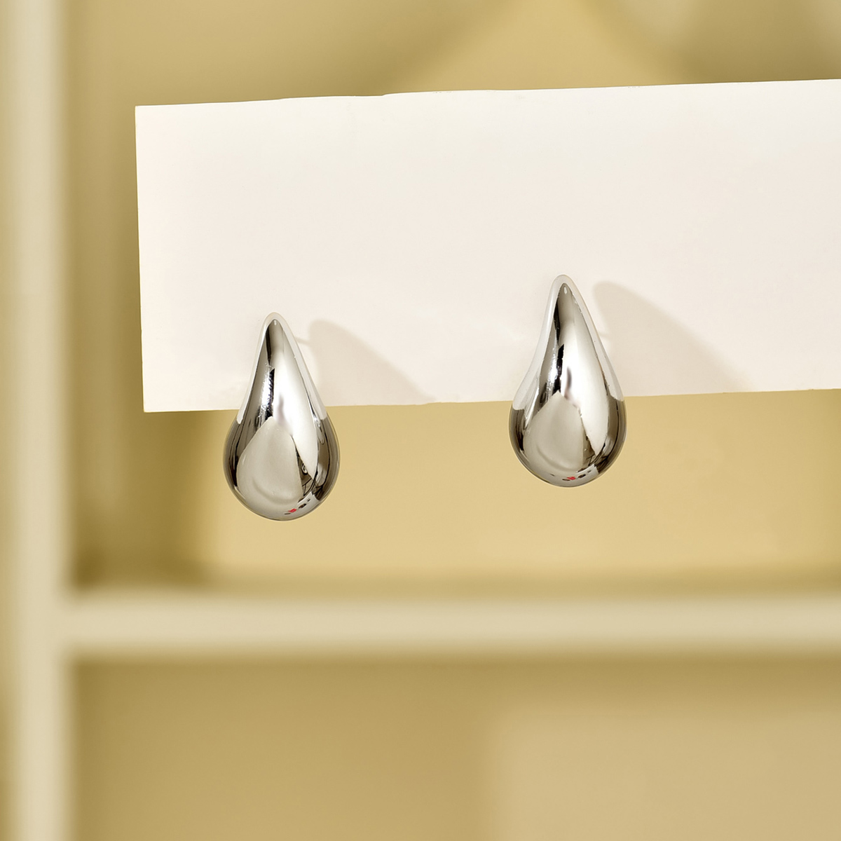 3CM Water Drop Earring for Women Chunky Hollow Smooth Exaggerated Thick Large Jewelry 2023 New Design