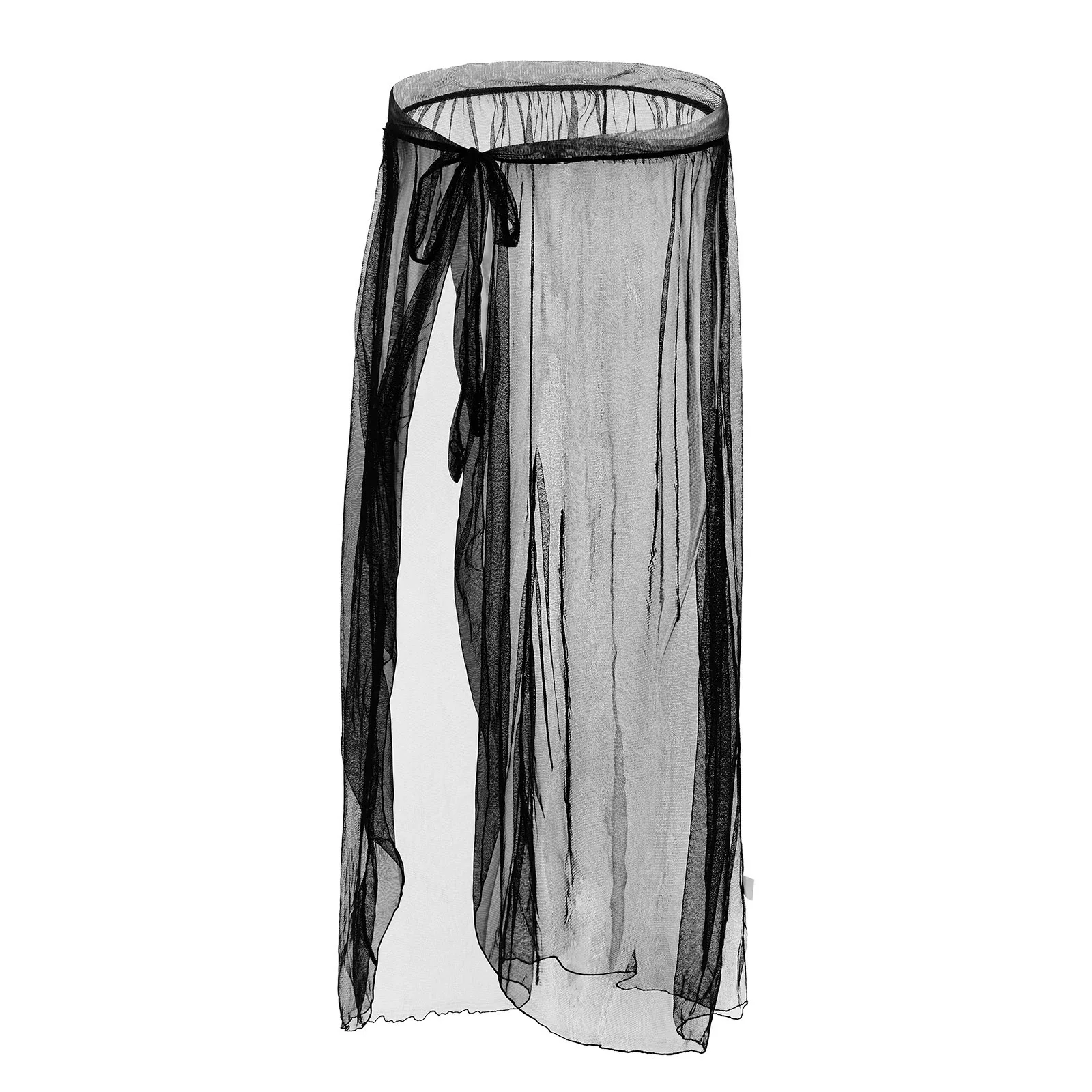 Sexy masculino malha sleep bottoms homem pijamas ver através de longo sleepwear lado derramado camisola transparente culottes nightwear