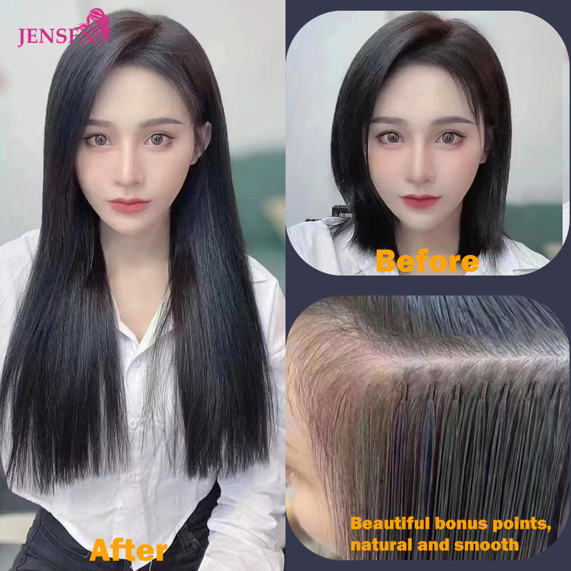 Jensfn เส้นผมมนุษย์ที่ยืดผมขนาดใหญ่16 "-26" นิ้ว50กรัม/เส้นผม #613 60สีบลอนด์สีน้ำตาลอุปกรณ์ร้านเสริมสวย