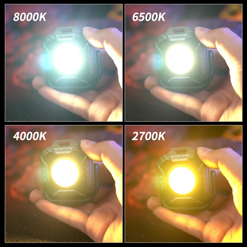 LiitoKala LF-986 Мини-рабочий фонарь LED + COB 500LM Интерфейс зарядки типа C Вход 5V1A Встроенный аккумулятор 1200 мАч Фонарик