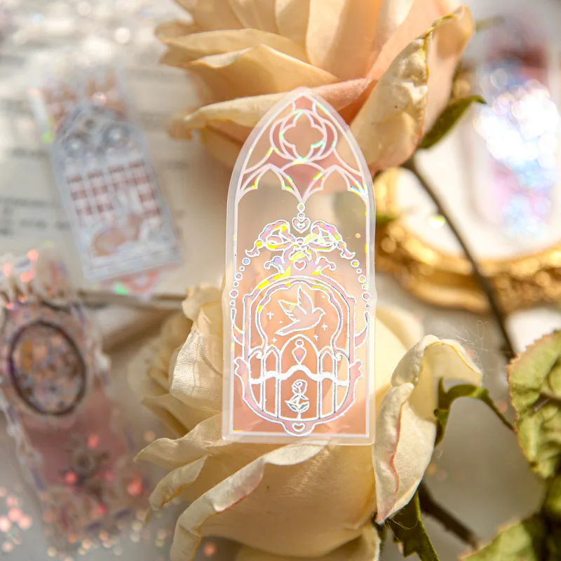 10Pcs Fluorescent Dream Series Bookmark Pvc Reading Book Mark Kawaii Book Page Marker Message Card Stationery Supplies