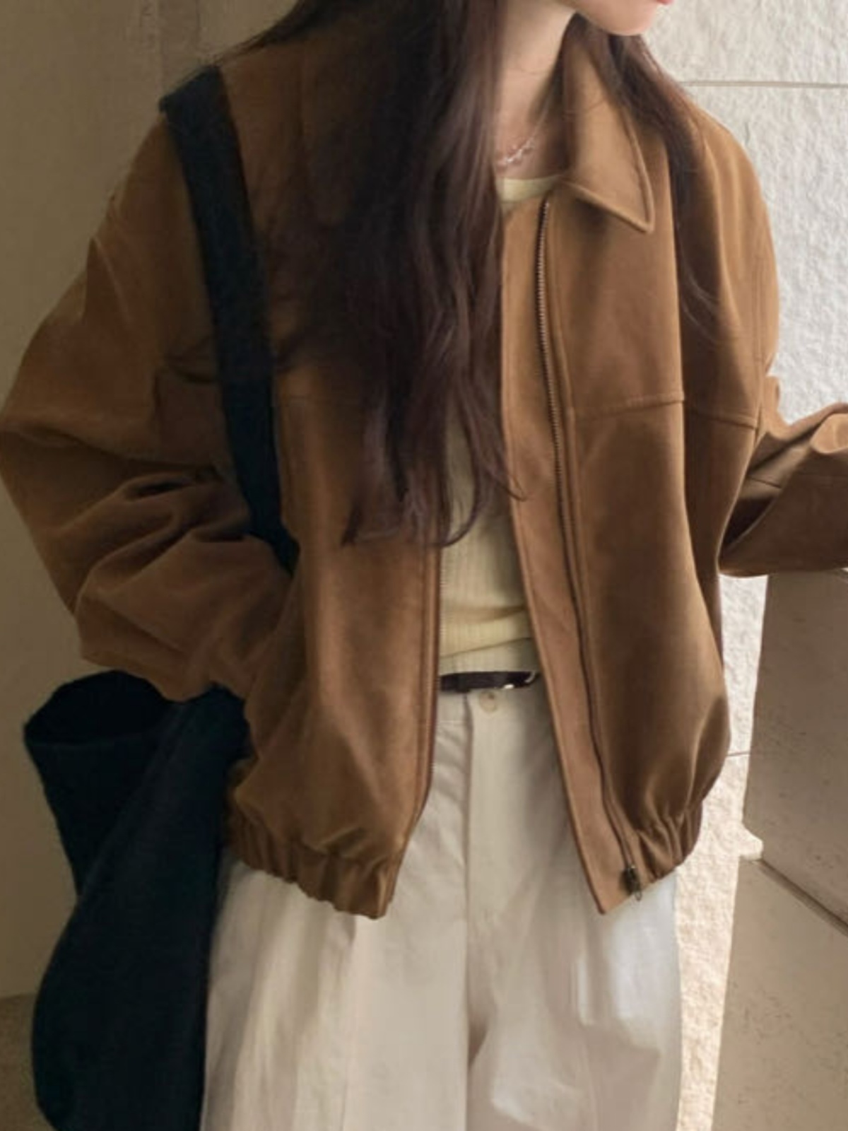 Jaqueta Curta de Veludo Retro de Alta Qualidade para Mulheres, Estilo Primavera-Outono, E, Solta, Versátil, Top Chic, ...